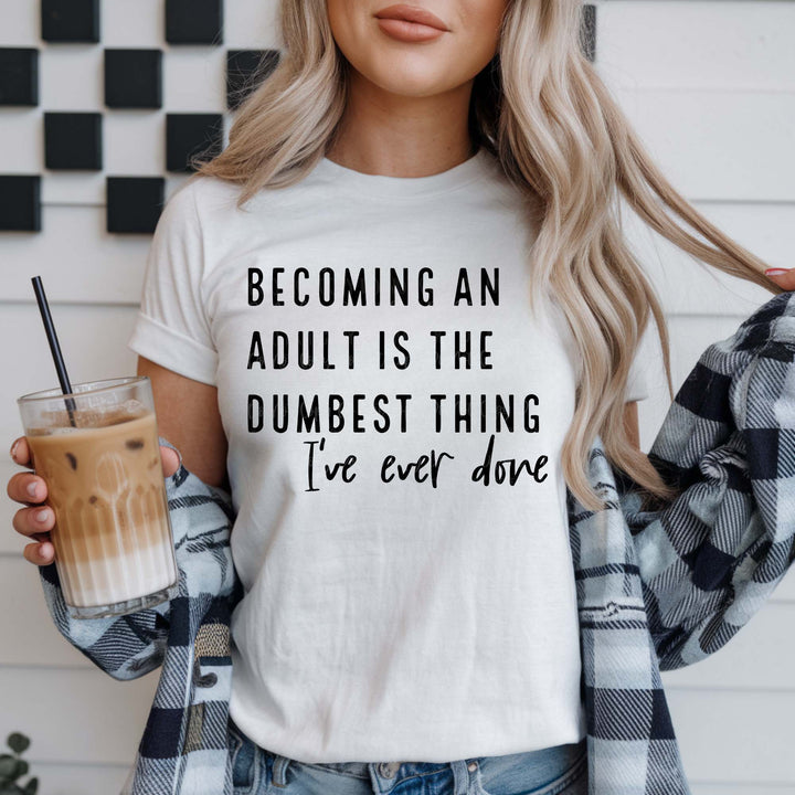 Becoming An Adult White Unisex Cotton T-Shirt