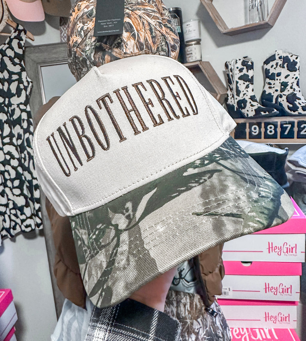 Unbothered Camo Baseball Hat