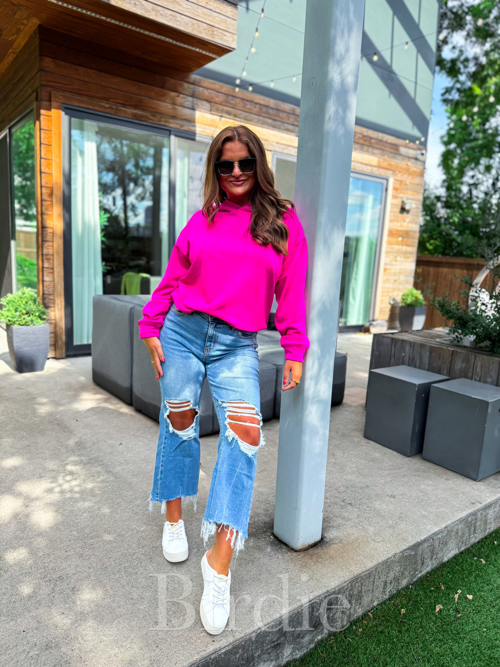 The Cameryn Bright Pink Ultra Soft Hoodie