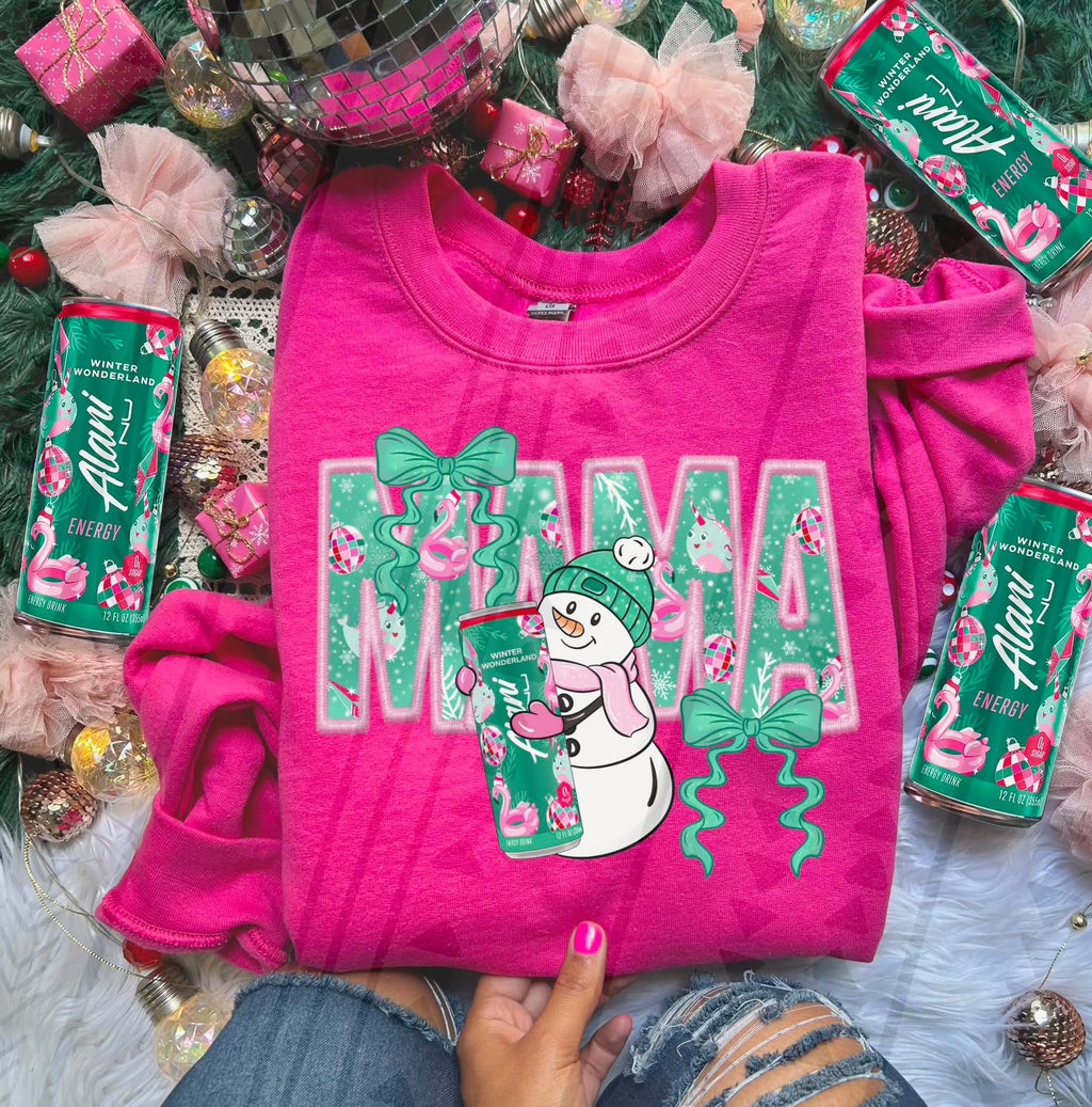 Mama Wonderland Hot Pink Unisex Sweatshirt