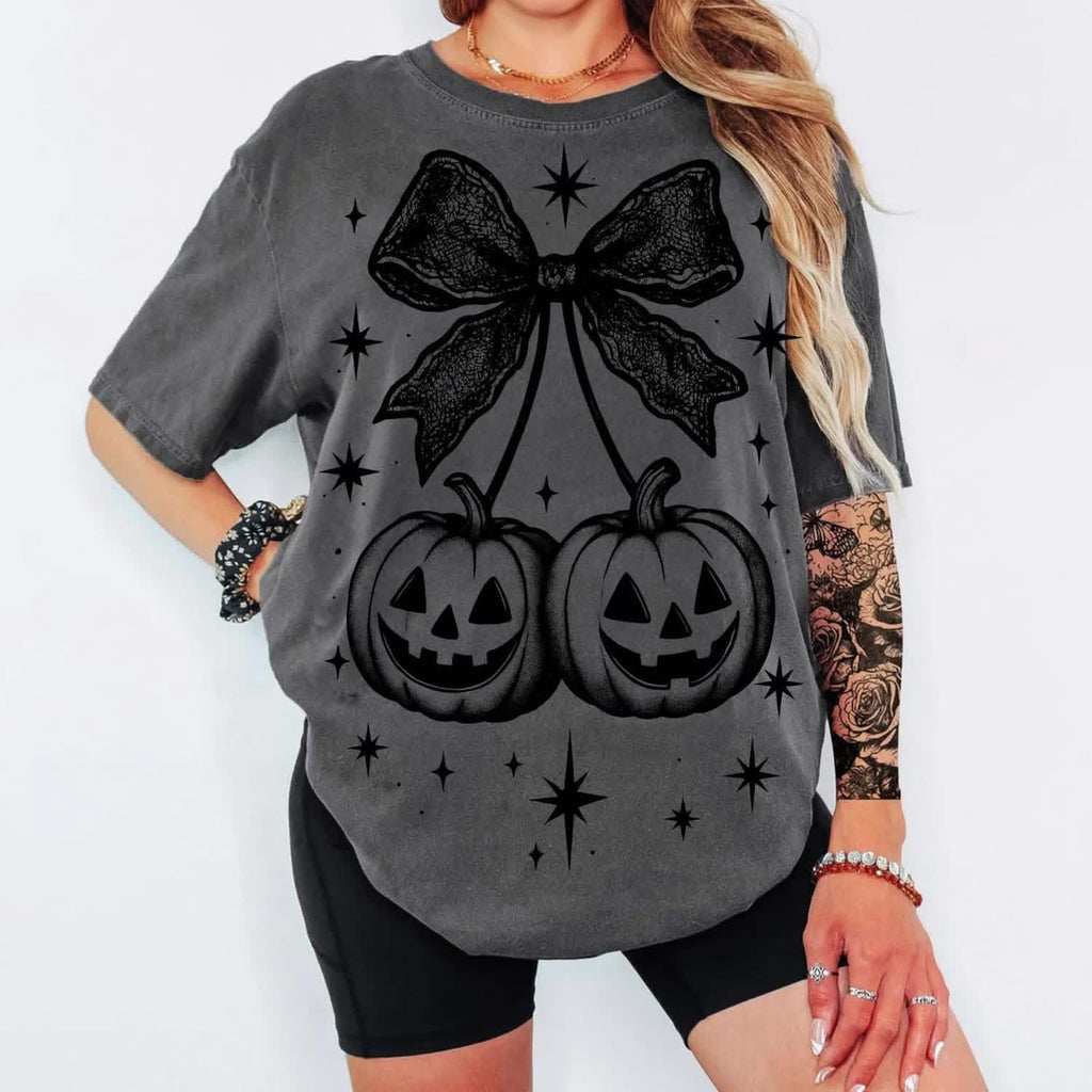 Pumpkin Cherries Pepper Cotton T-Shirt