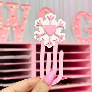 Snowflake Pink Bookmark