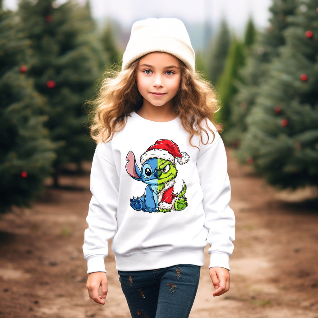 Blue Green Guy White TODDLER/YOUTH White Sweatshirt