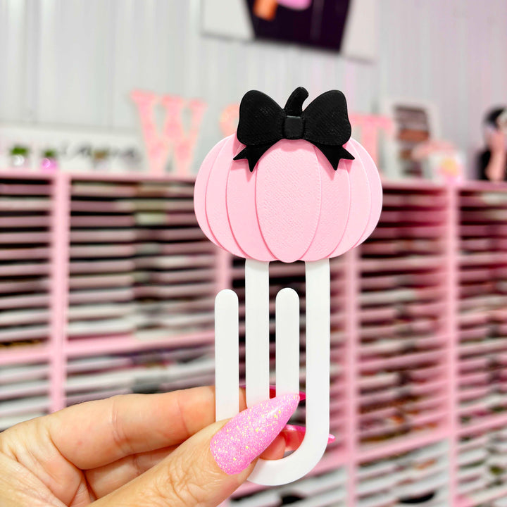 Pink Pumpkin Bookmark