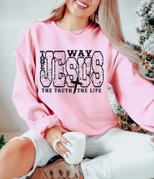 The Jesus Way Pink Unisex Sweatshirt