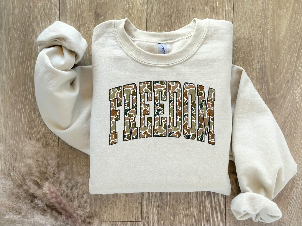 Freedom Camo Sand Unisex Sweatshirt