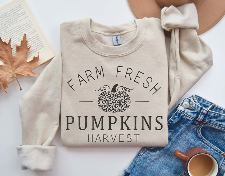 Farm Fresh Pumpkins Sand Unisex Sweatshirt