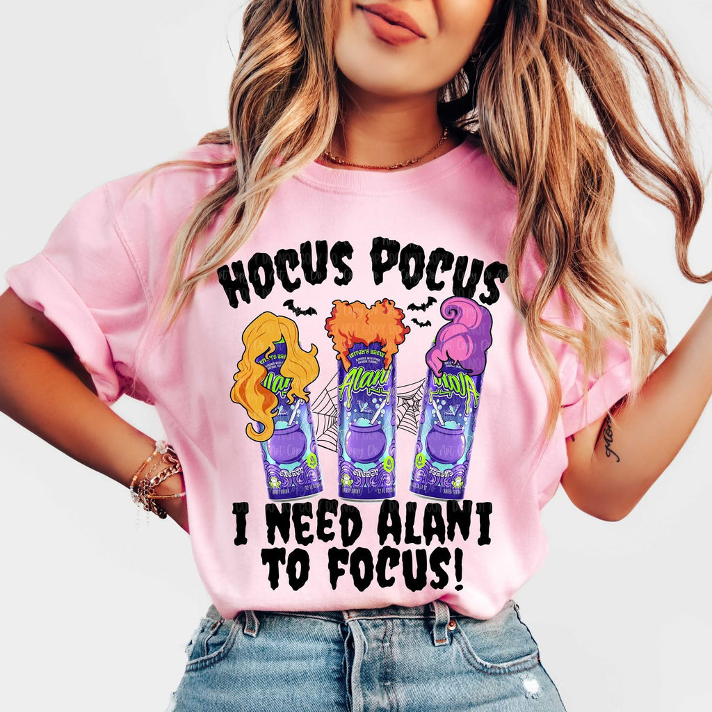 Hocus Pocus I Need To Focus Light Pink Cotton T-Shirt
