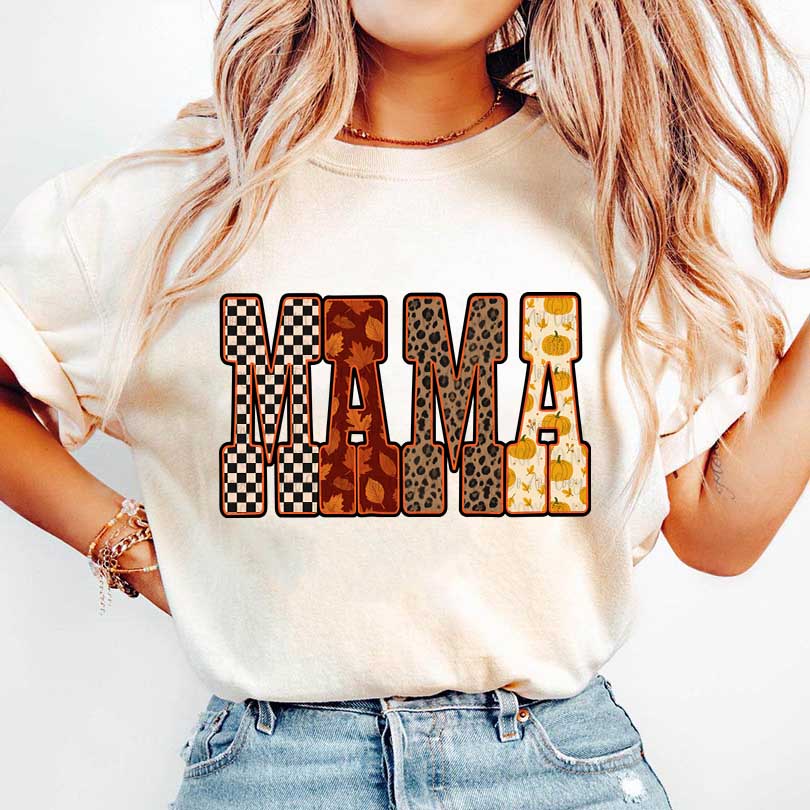 Mama Bold Fall Tan Unisex Cotton T-Shirt
