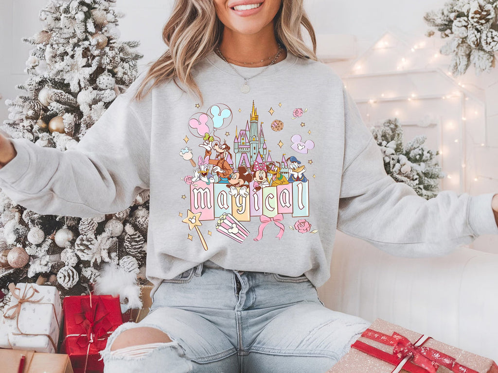 Magical Castle Gray Unisex Sweatshirt