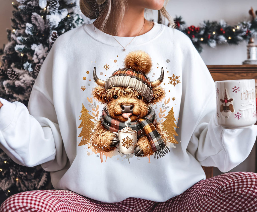 Chilly Highland White Unisex Sweatshirt