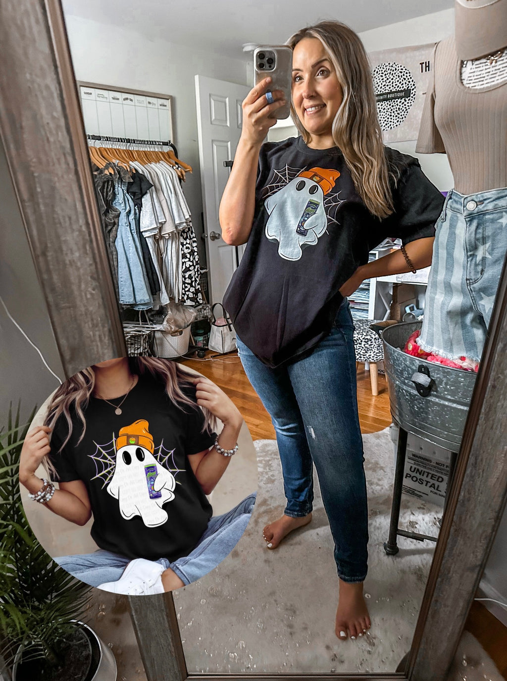 Witch’s Brew Ghostie Black Unisex Cotton T-Shirt
