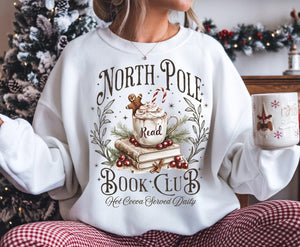 North Pole Book Club White Unisex Sweatshirt