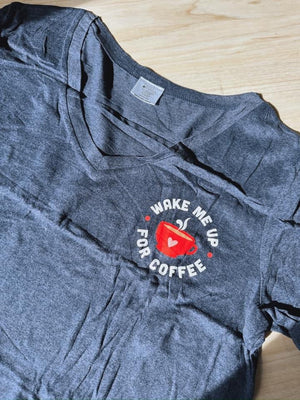 Wake Me Up For Coffee Sleep Shirt Set