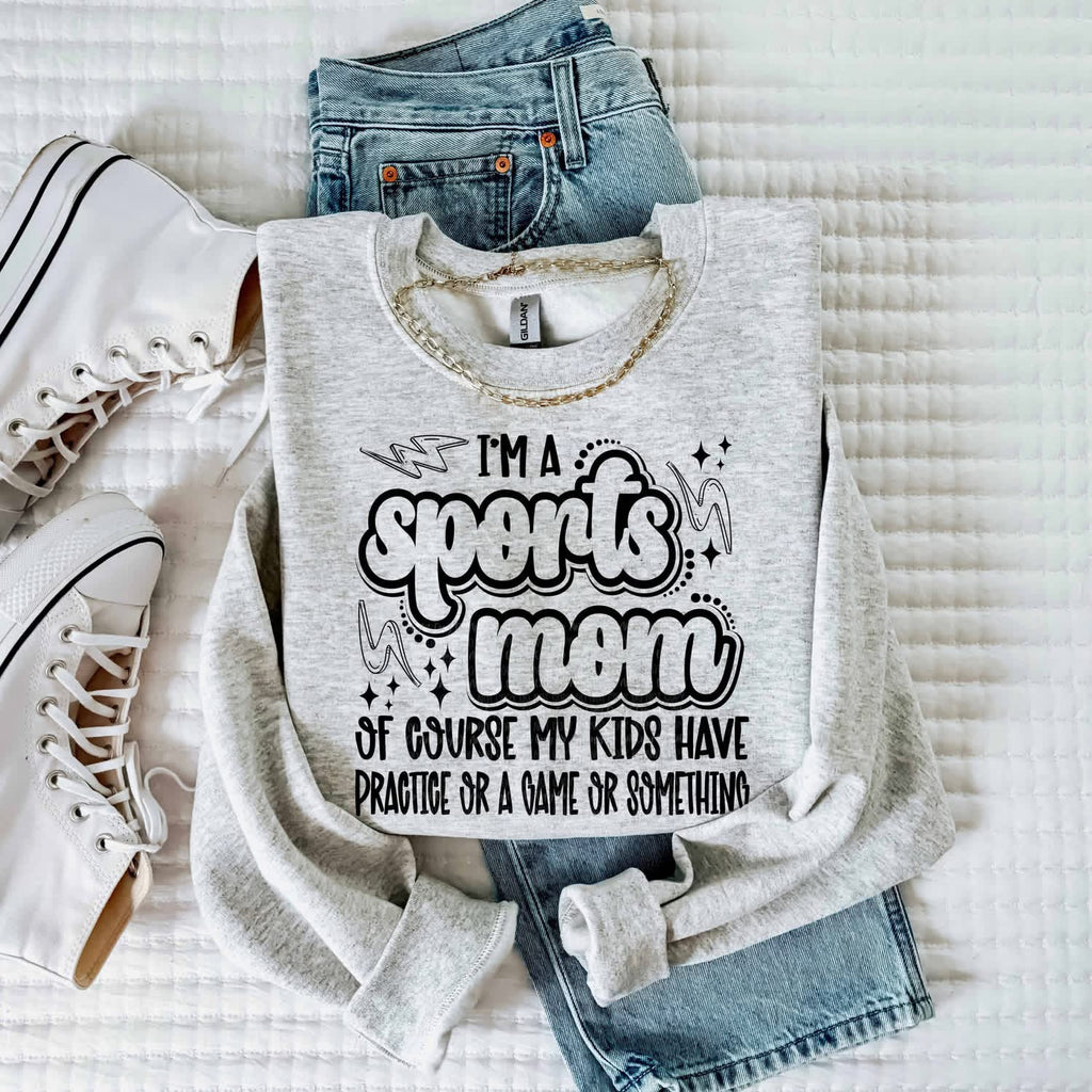 Sports Mom Gray Unisex Sweatshirt