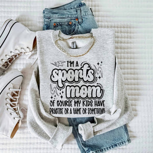 Sports Mom Gray Unisex Sweatshirt