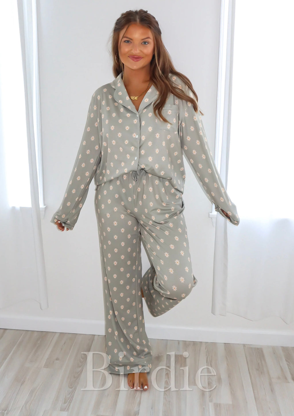 The Denver Green Floral 2PC Lounge Set
