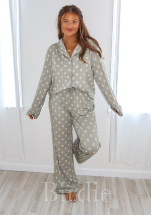 The Denver Green Floral 2PC Lounge Set