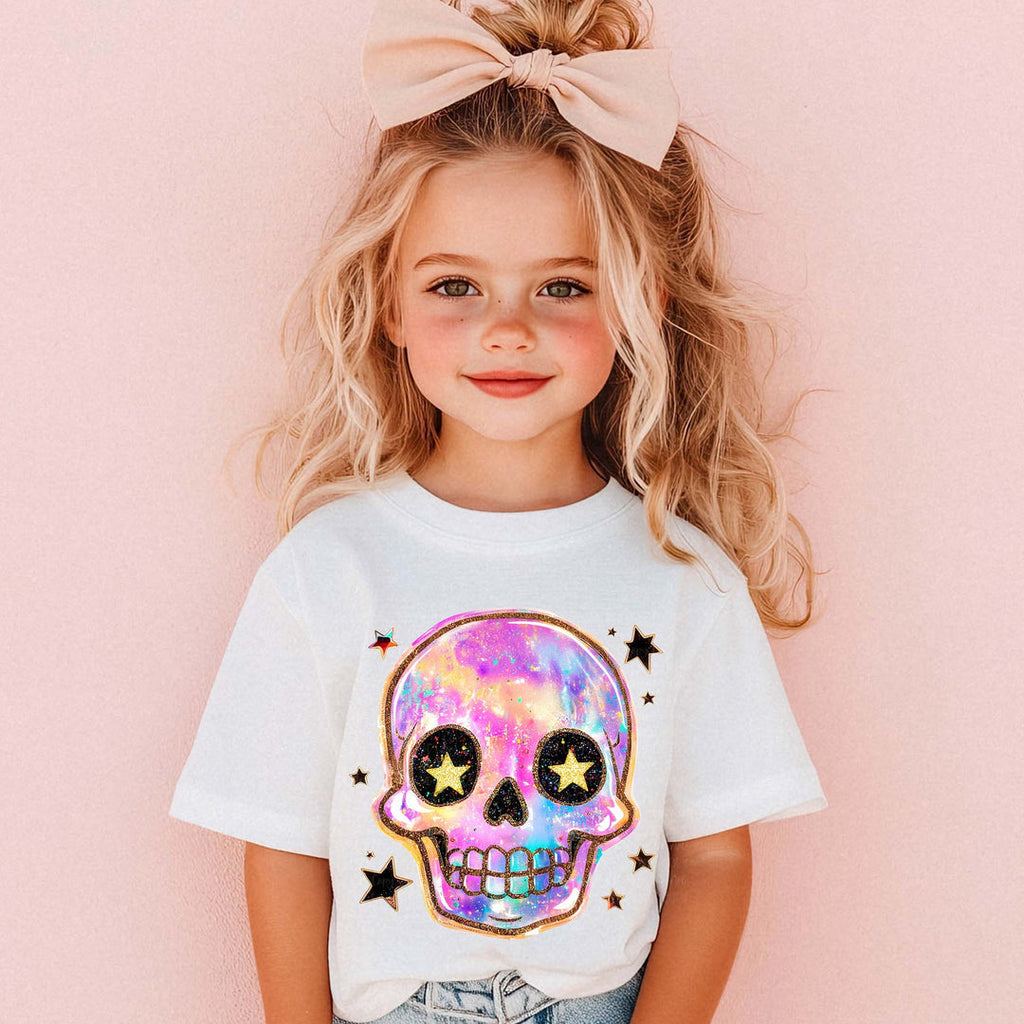 Neon Skelly White TODDLER/YOUTH T Shirt