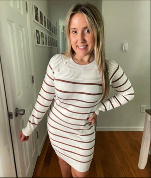 Not Your Average Neutral Sweater Dress