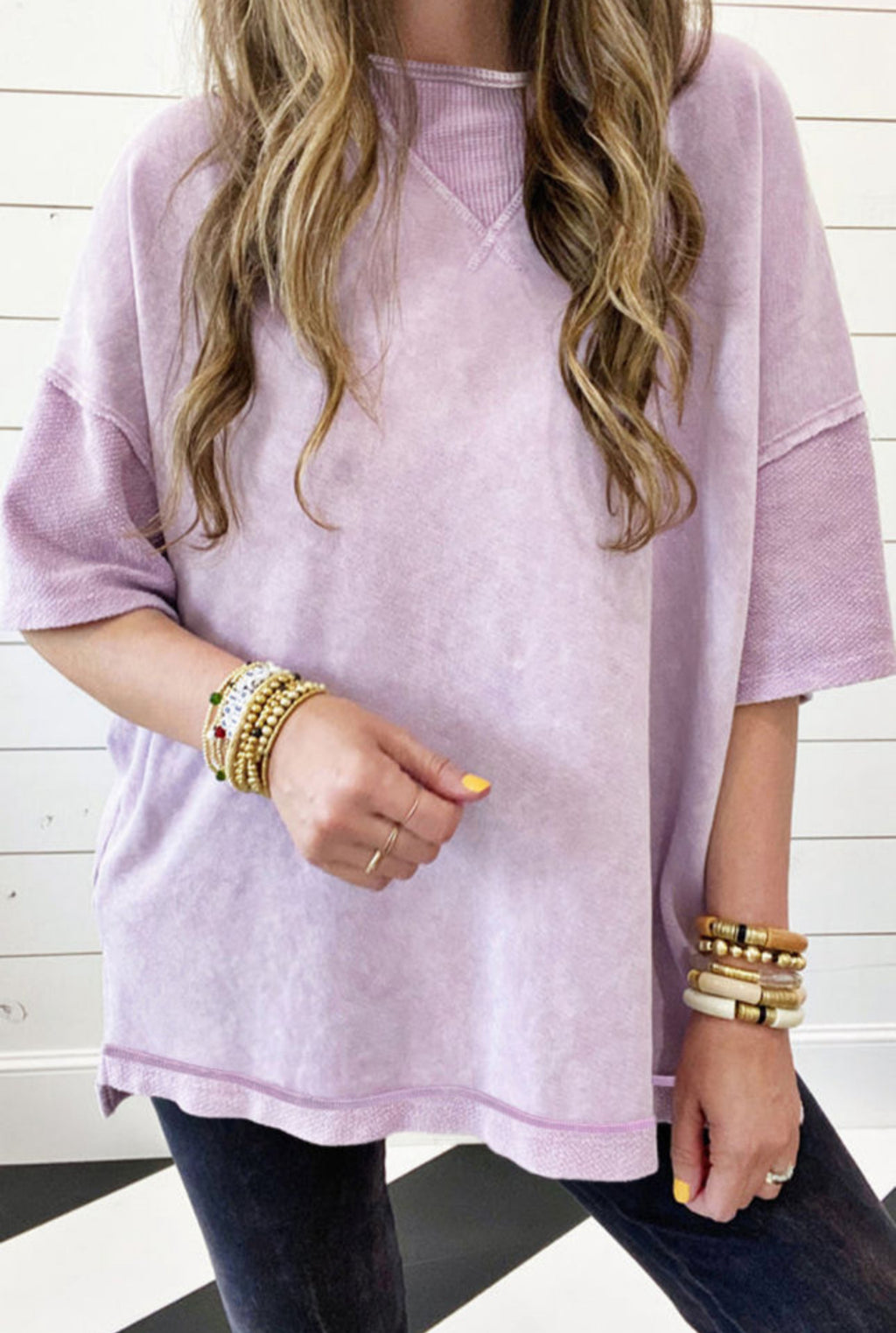 PREORDER Plum Mineral Washed Oversized Tee