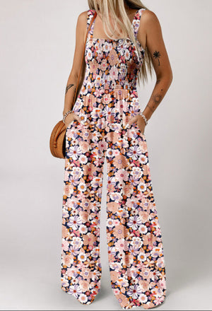 Sweet Summer Floral Smocked Jumpsuit
