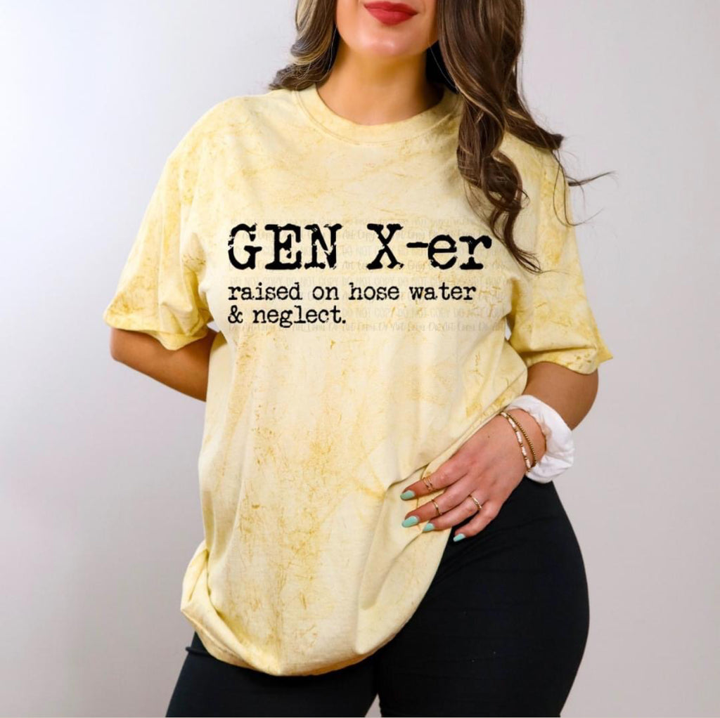 GEN XER Raised On Hose Water & Neglect Unisex Cotton T-Shirt