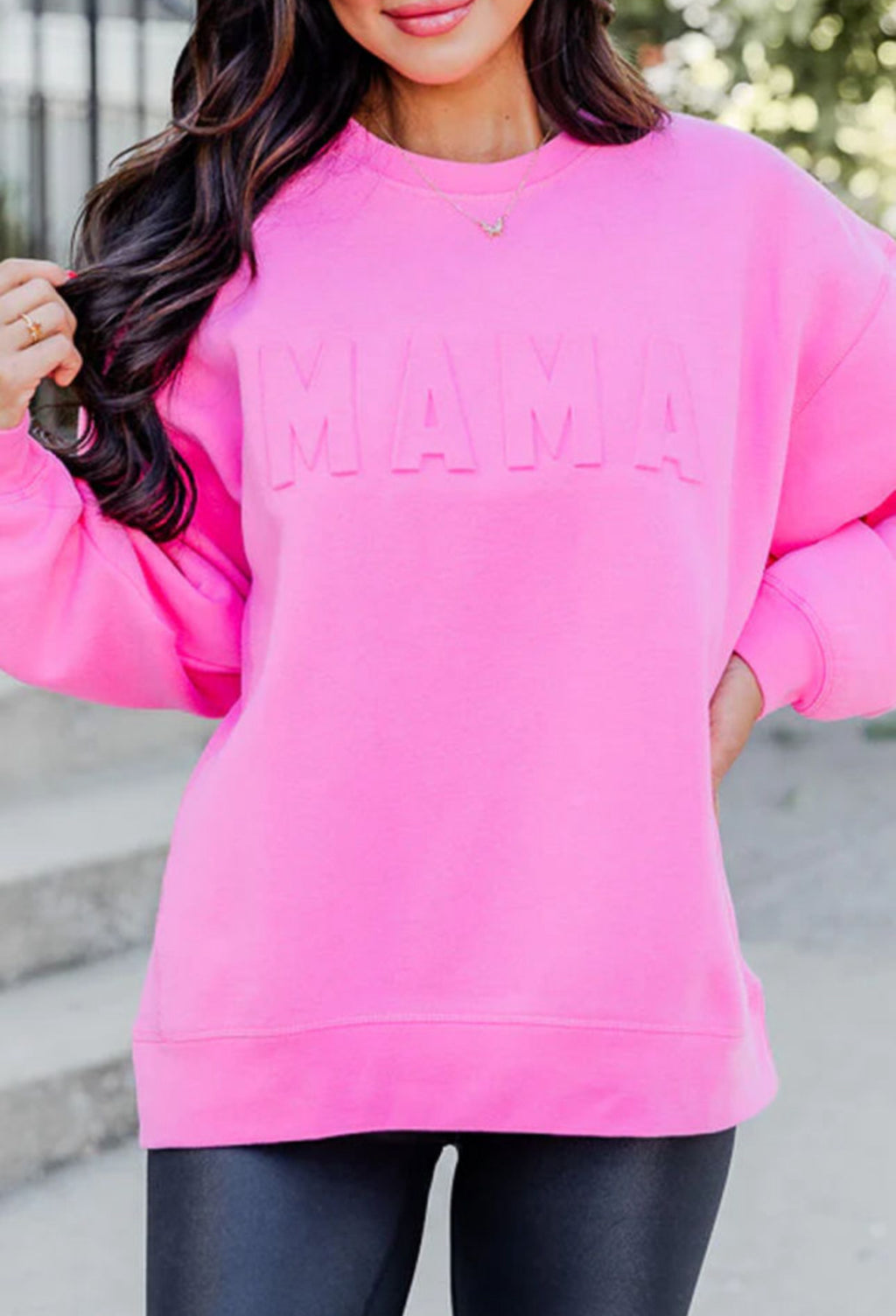 Bonbon Mama Embossed Sweatshirt