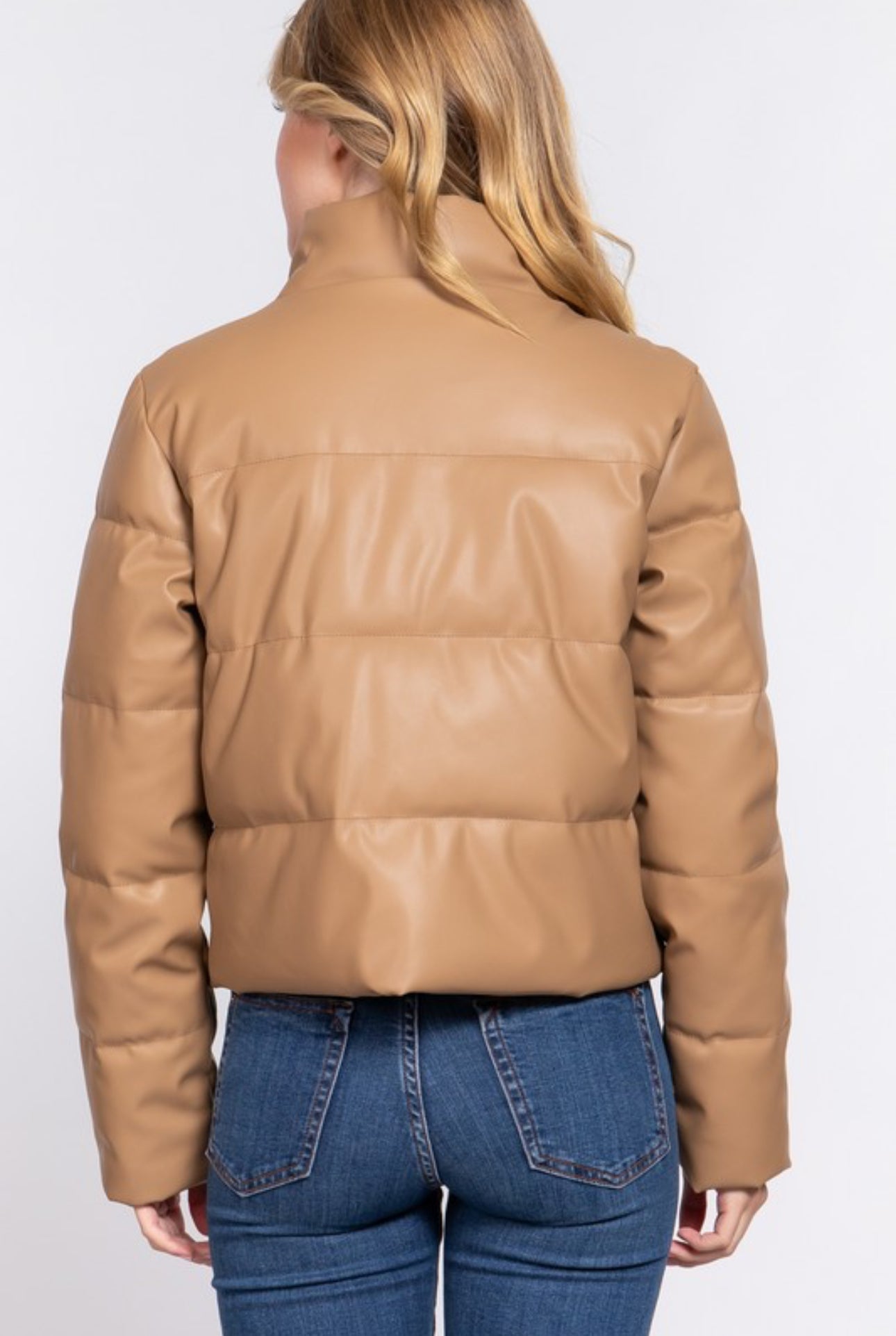 Roll With It Toffee Quilted Puffer Jacket