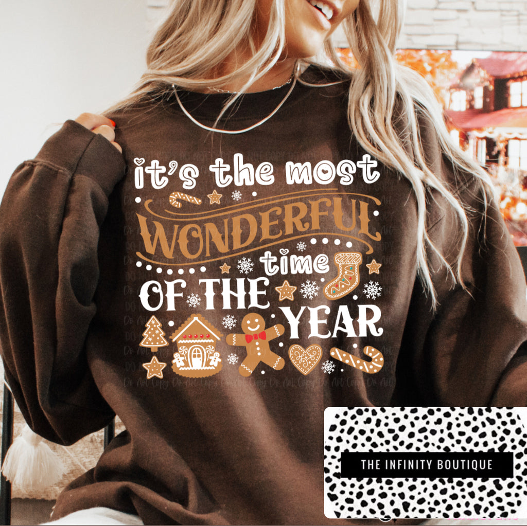 The Most Wonderful Time Brown Unisex Sweatshirt