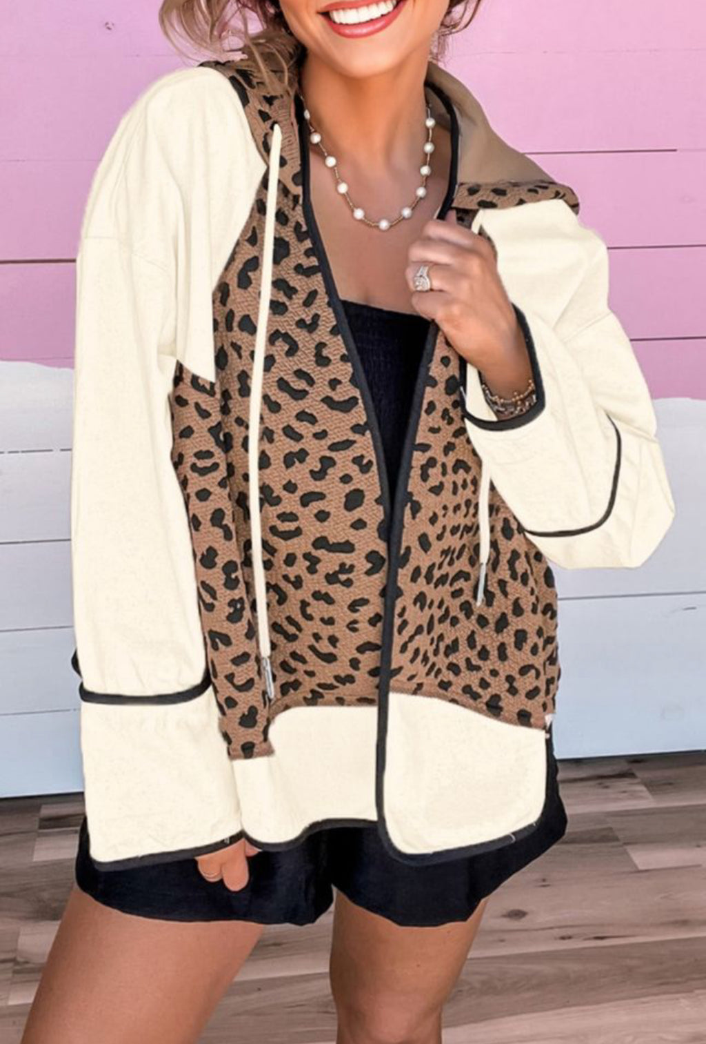 Animal Lovers Star Patchwork Hooded Jacket