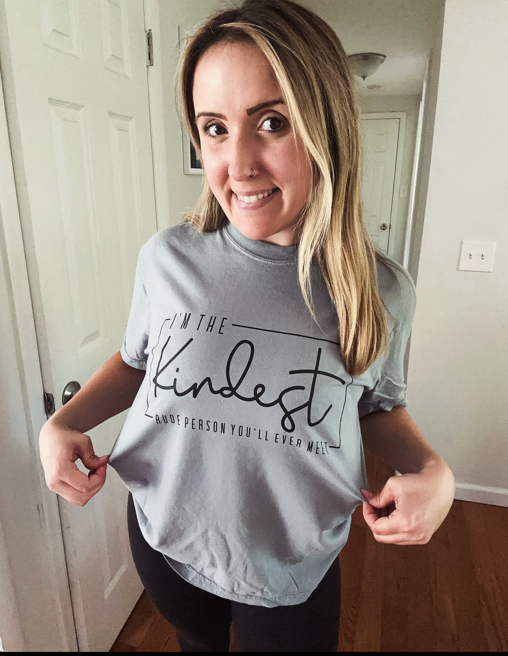 Kindest Rude Person Gray Unisex Cotton T-Shirt