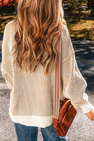 Once You’re Mine Neutral Textured Knit Sweater