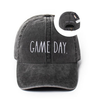 Game Day Black Rae Dunn Baseball Hat