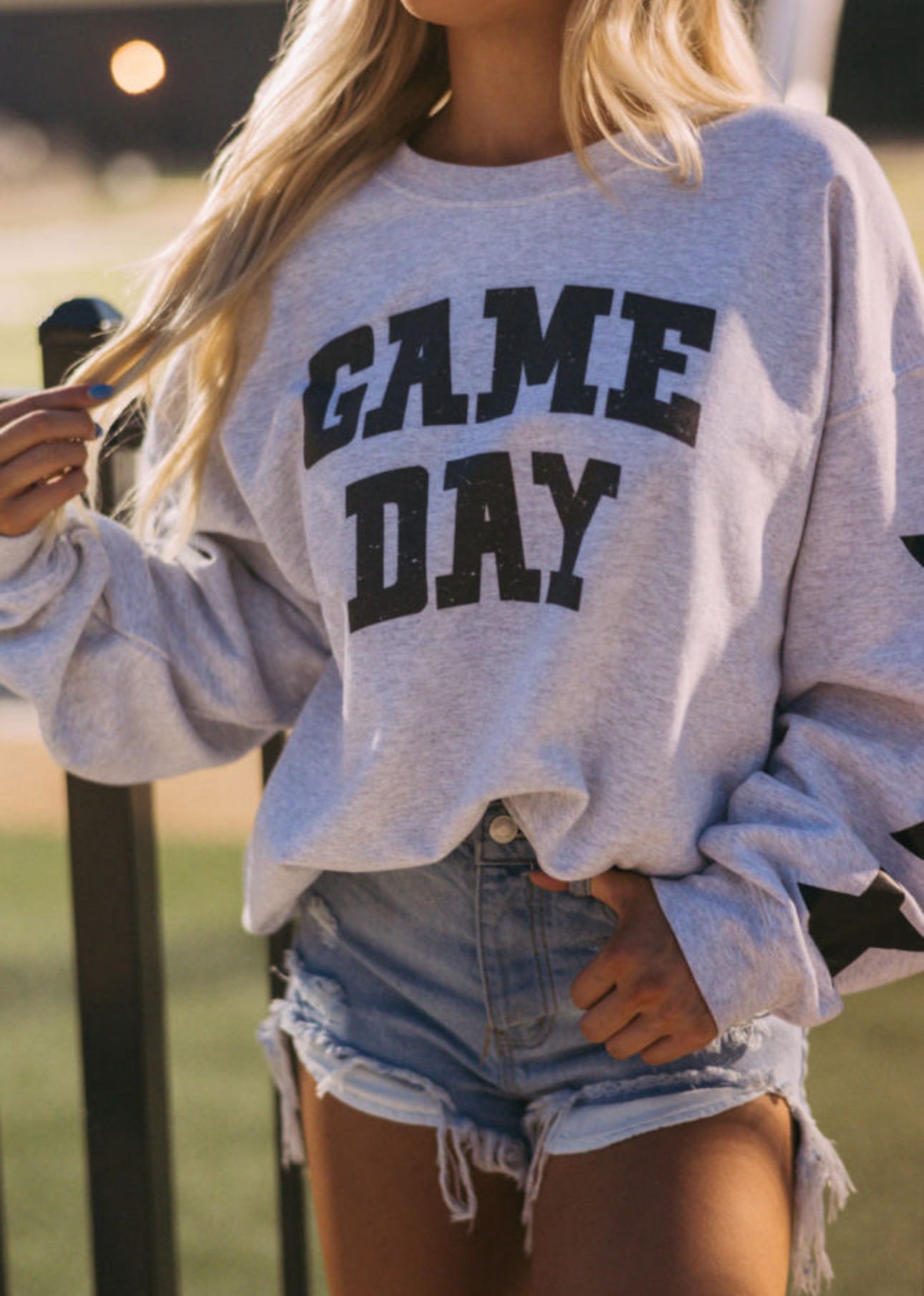 PREORDER Game Day Black Graphic Sweatshirt