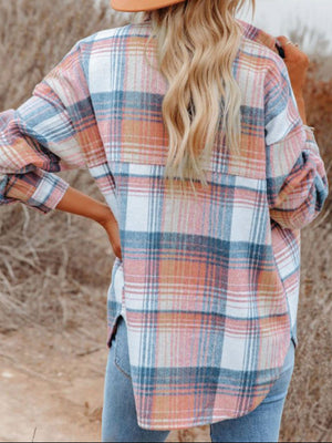 PREORDER The Along The Line Pink Plaid Shacket