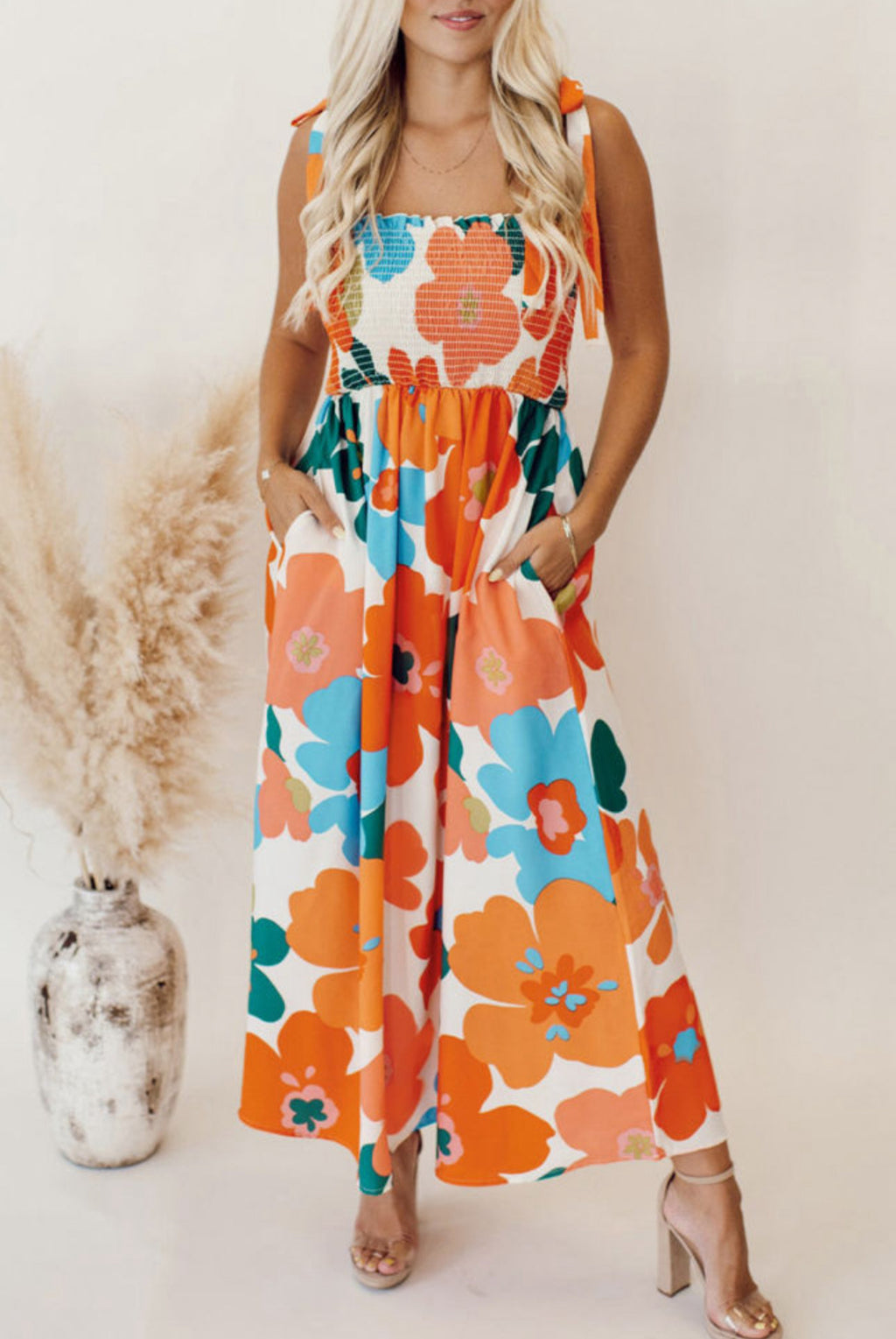 Party In Paradise Vibrant Floral Maxi Dress
