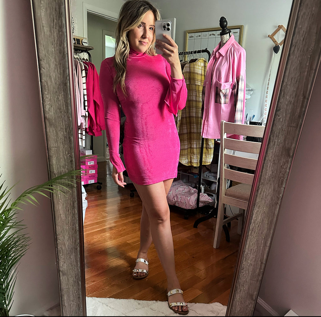 Embrace The Spotlight Hot Pink Bodycon Mini Dress