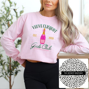 Champagne Girls Club Full Size UNISEX Fleece Sweatshirt