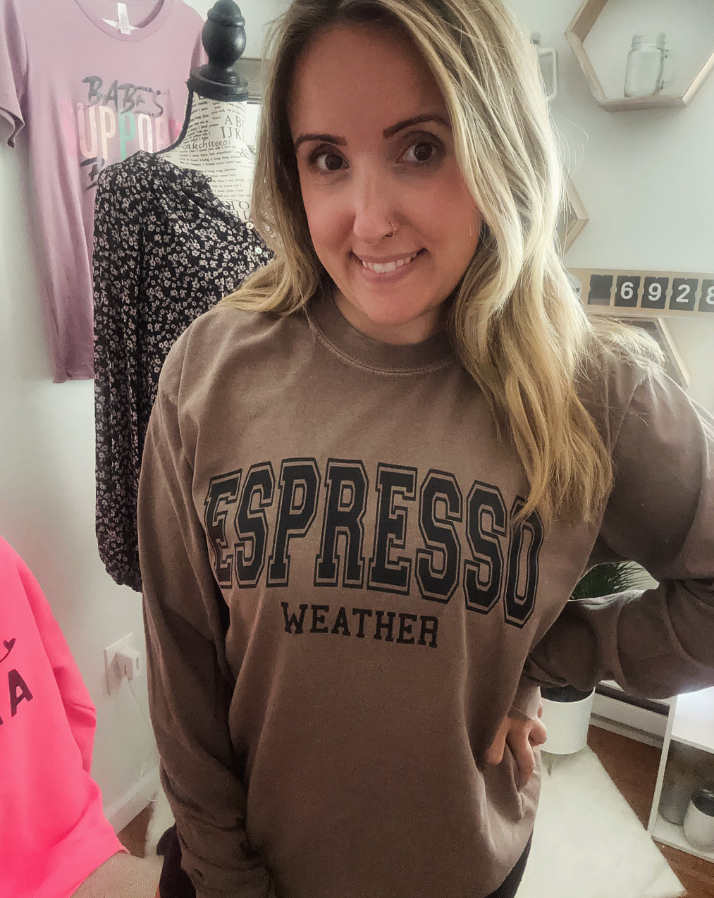 Espresso Weather Brown Unisex Long Sleeve