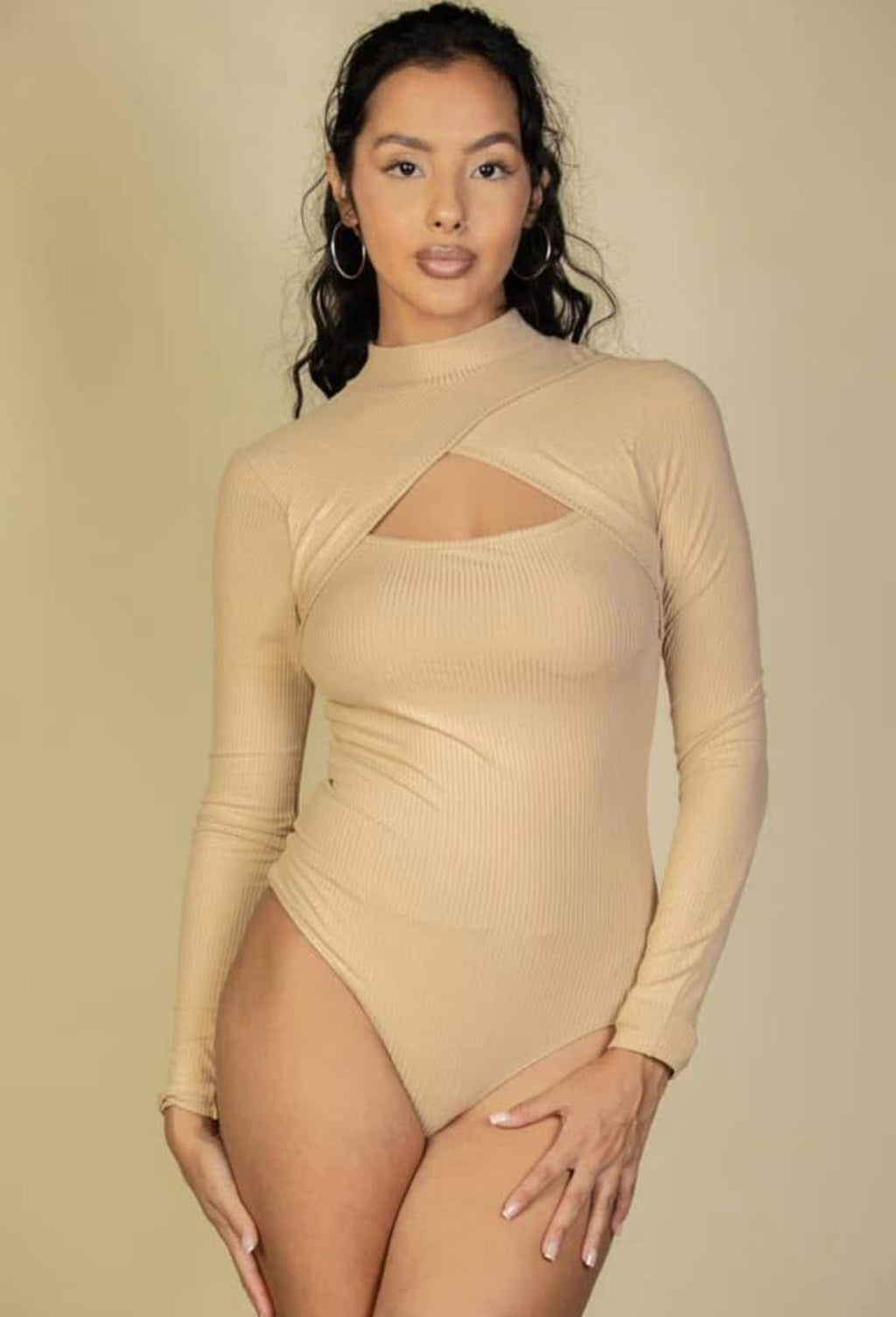 New Beginnings Keyhole Ribbed Long Sleeve Bodysuit