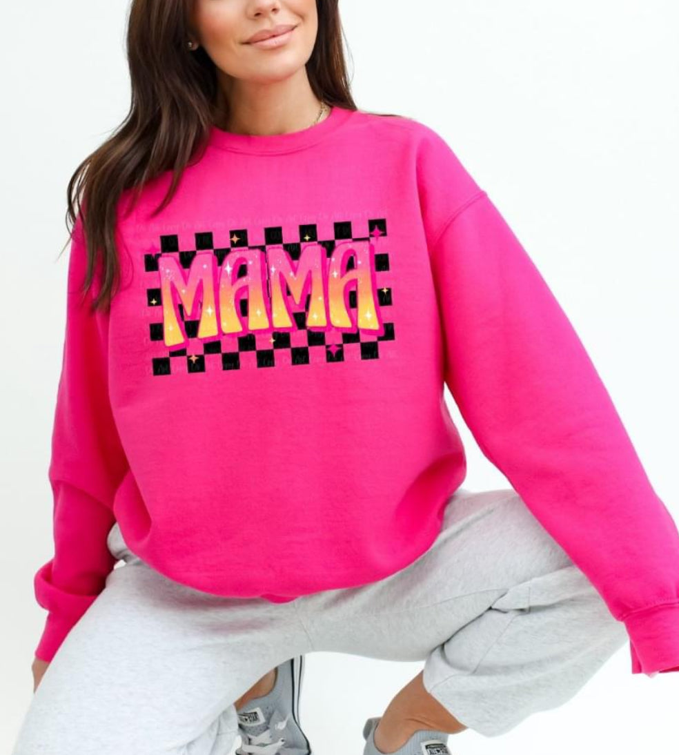 MAMA Retro Pink Unisex Sweatshirt