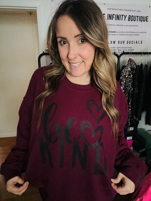 Be Kind Full Size UNISEX Fleece Sweatshirt
