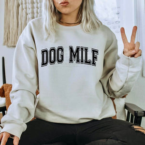 Dog Milf White Unisex Sweatshirt