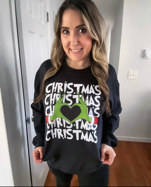 Christmas Black Full Size UNISEX Fleece Sweatshirt