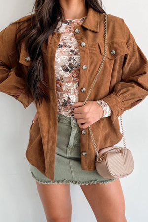 PREORDER Cinnamon Dolce Corduroy Button Down Shacket