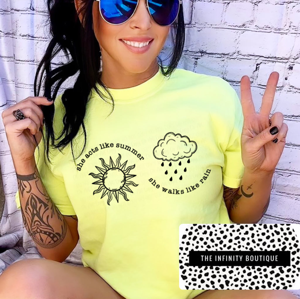 Summer Rain Neon Unisex T-Shirt