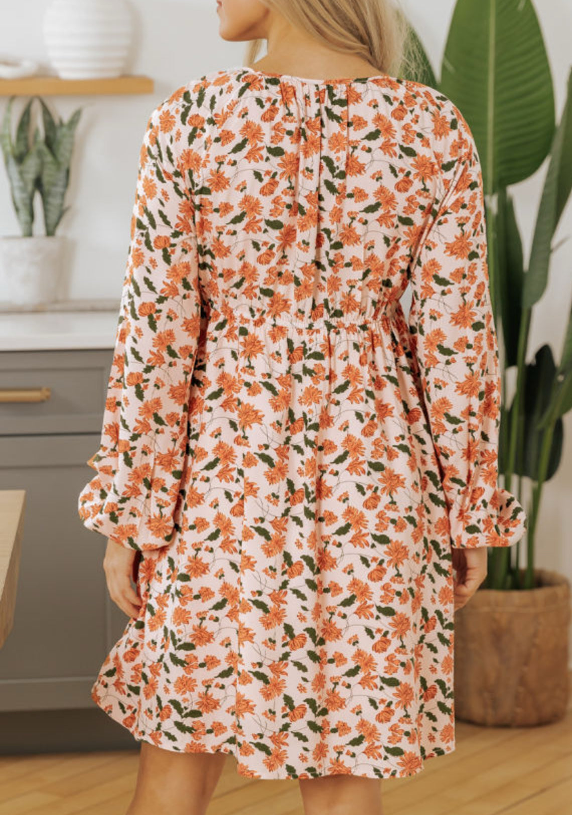 The Harvest Cutie Smocked Babydoll Floral Dress