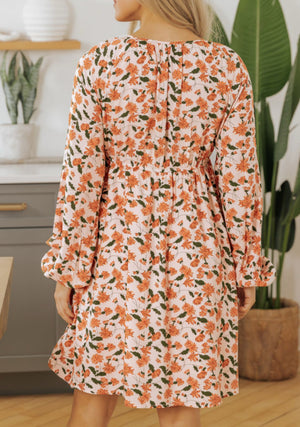 The Harvest Cutie Smocked Babydoll Floral Dress
