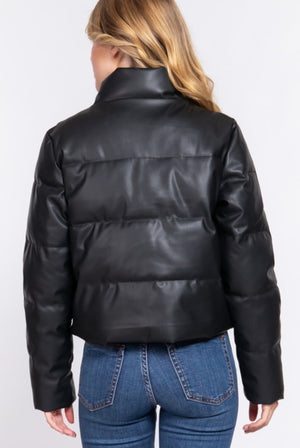 Roll With It Black Quilted Puffer Jacket